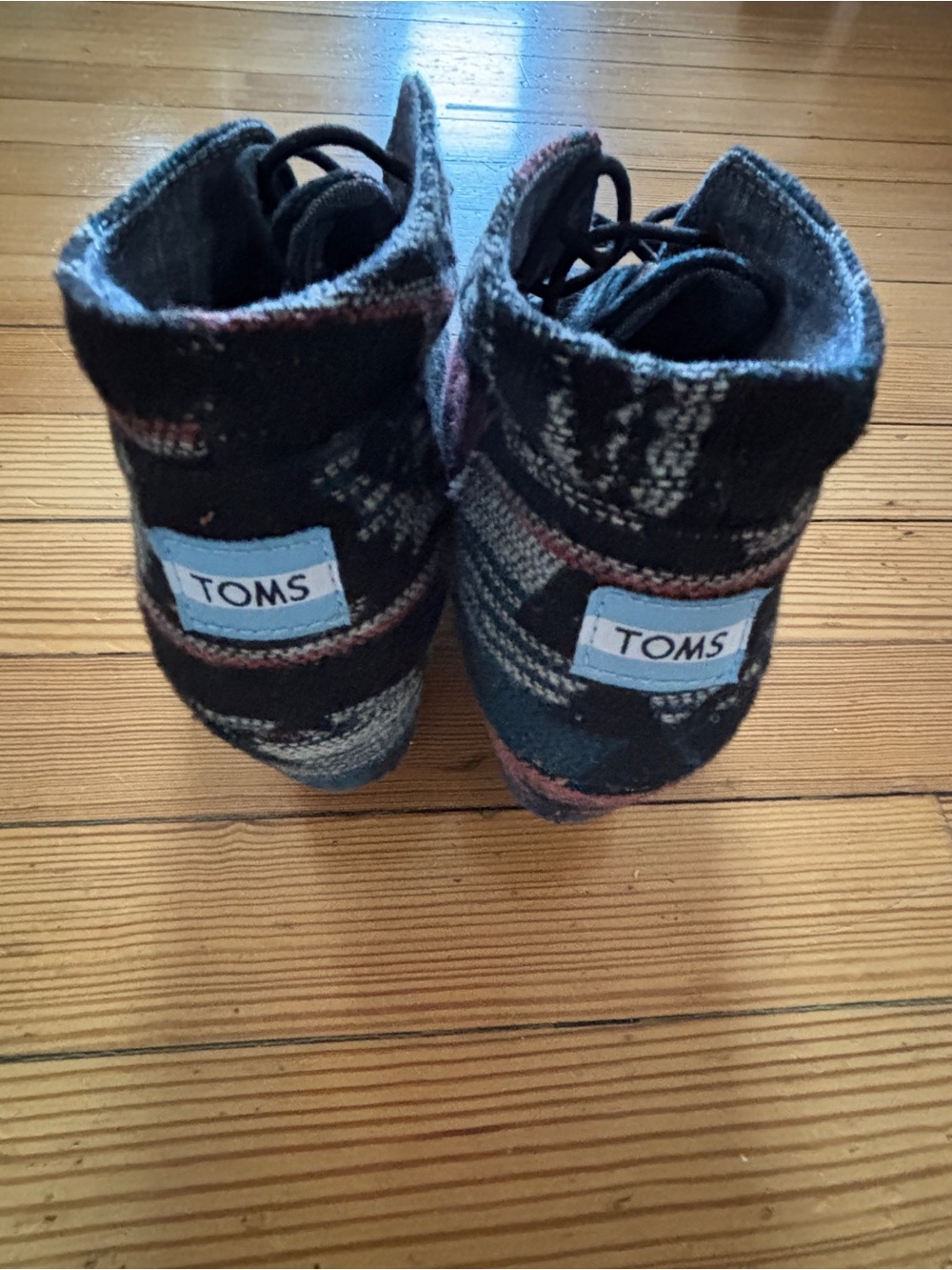 Toms Multicolor Woven Lace-Up Wedge Ankle Boots - Picture 5 of 7